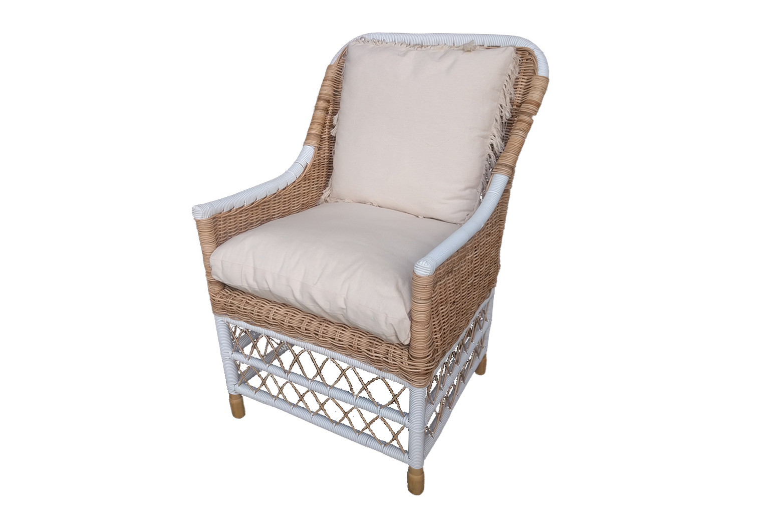 Coastal Chair 2 Tone White / Natural